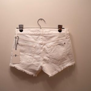7 FOR ALL MANKIND White Jean Shorts NWT